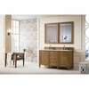 James Martin Vanities Brittany 60in Double Vanity, Saddle Brown w/ 3 CM Eternal Serena Quartz Top 650-V60D-SBR-3ESR